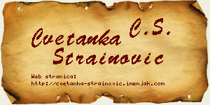 Cvetanka Strainović vizit kartica